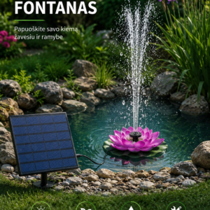 Saulės energijos lotoso fontanas
